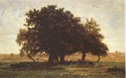 Theodore Rousseau Group of Oaks at Apremont in the Forest of Fontainebleau (mk05) china oil painting reproduction